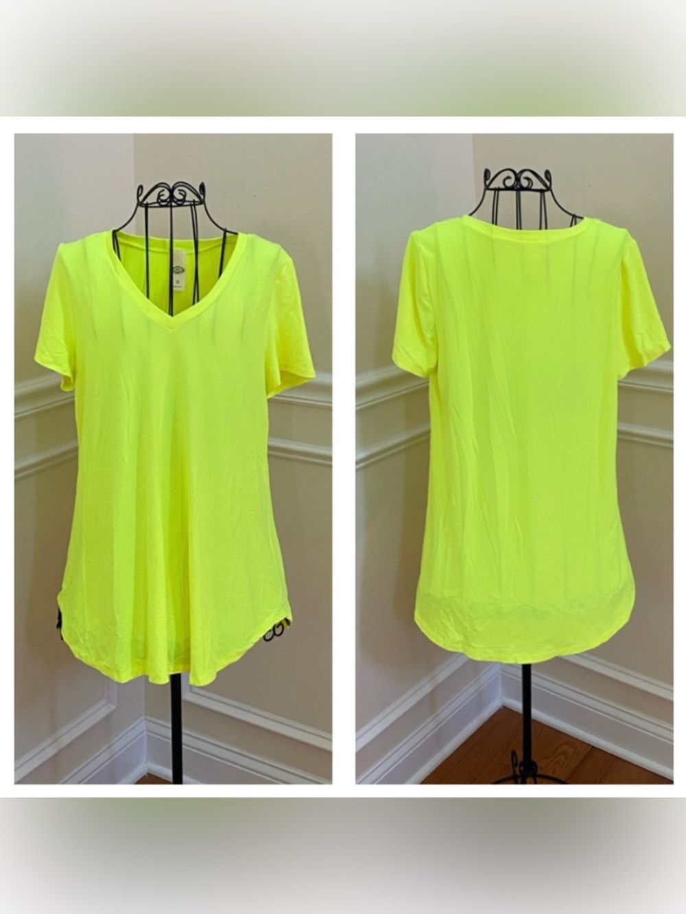 NWOT Pink Coconut Boutique Neon Yellow Tunic Tee